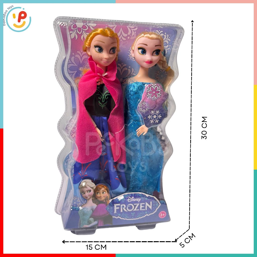 Vỉ 2 búp bê Elsa và Anna hoạt hình Frozen 100AK