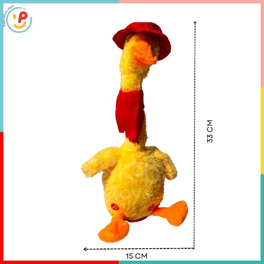 Vịt bông nhảy múa nhái giọng biết nói có dây sạc PeeKaPaw Toys