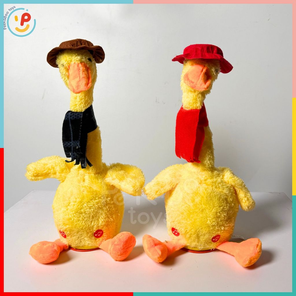 Vịt bông nhảy múa nhái giọng biết nói có dây sạc PeeKaPaw Toys