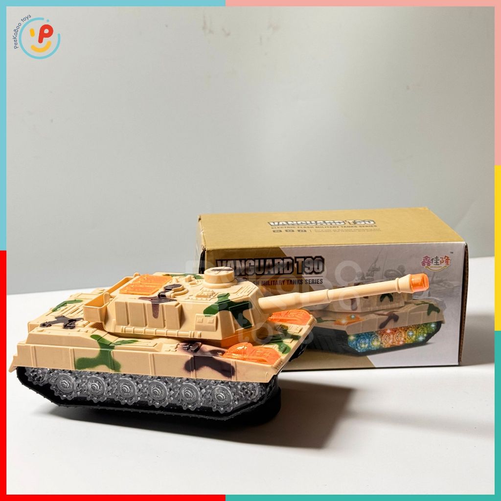 Đồ chơi Xe tăng dùng pin có ĐÈN và ÂM THANH cho bé 3039