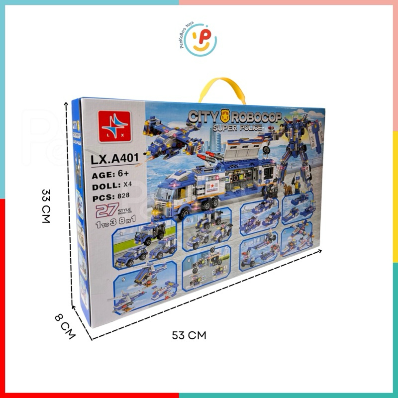 Bộ xếp hình City Robocop Super Police LX A401 828 mảnh