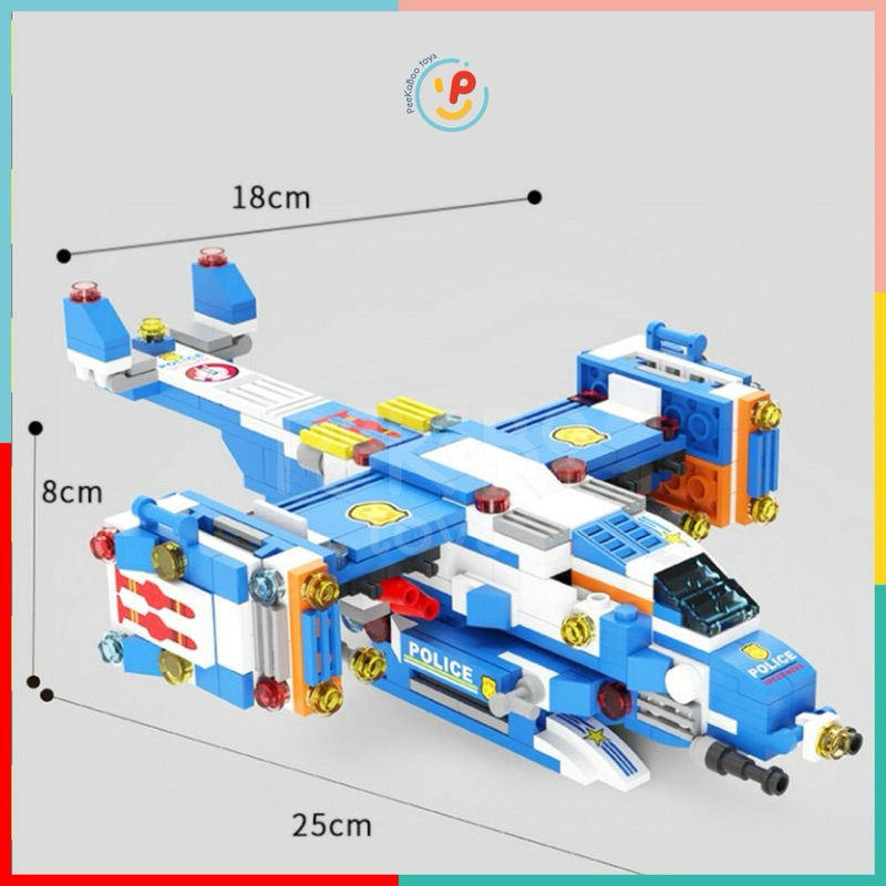 Bộ xếp hình City Robocop Super Police LX A401 828 mảnh