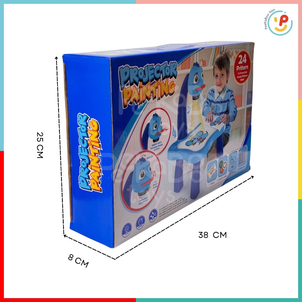 Bảng chiếu tập vẽ cho bé thông minh Projector Painting 6886 PeeKaPaw Toys