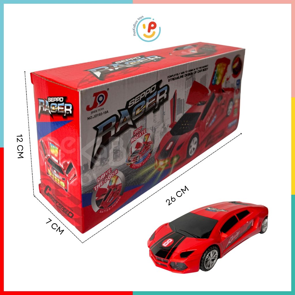 Đồ chơi xe đua Seppo Racer xoay 360 độ dùng pin có nhạc đèn 193-19