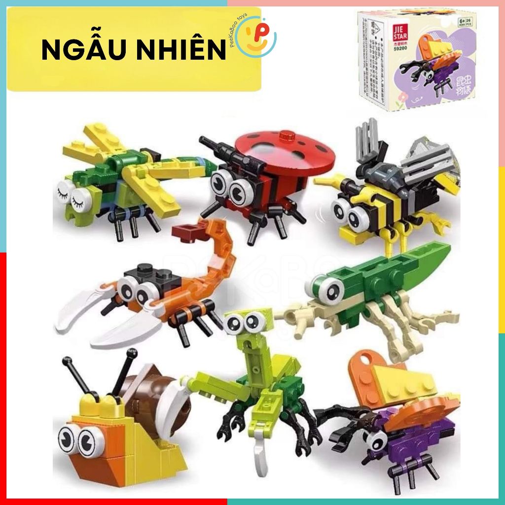 Đồ Chơi Xếp Hình 3D Các Loài Côn Trùng hộp 8cm 21 mảnh – Peekapaw Toys