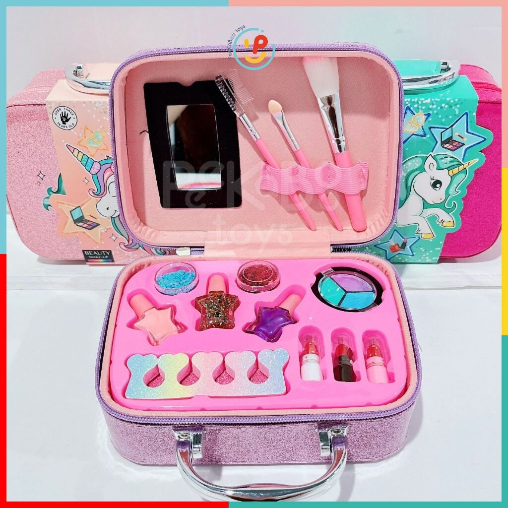 Vali đồ chơi Làm Đẹp Trang Điểm Make Up Sơn móng tay Princess Bling Bling cho bé B160