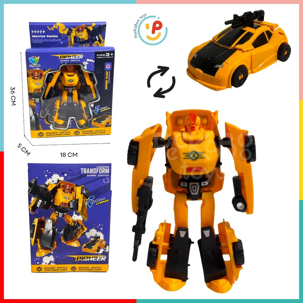 Hộp robot biến hình các loại xe Pioneer Guard Justice 788-75 peekabootoys