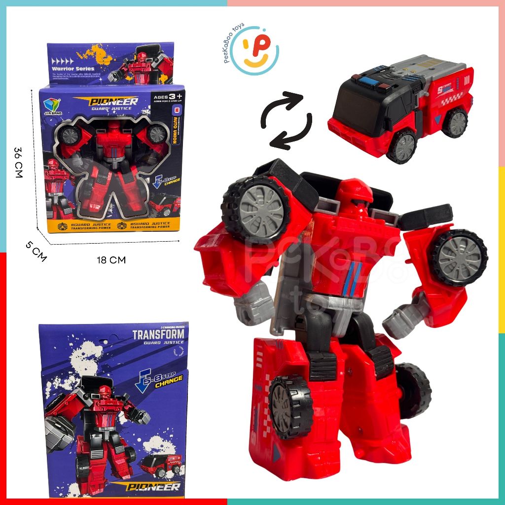 Hộp robot biến hình các loại xe Pioneer Guard Justice 788-75 peekabootoys