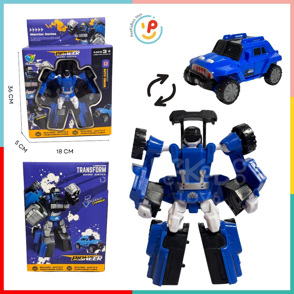 Hộp robot biến hình các loại xe Pioneer Guard Justice 788-75 peekabootoys