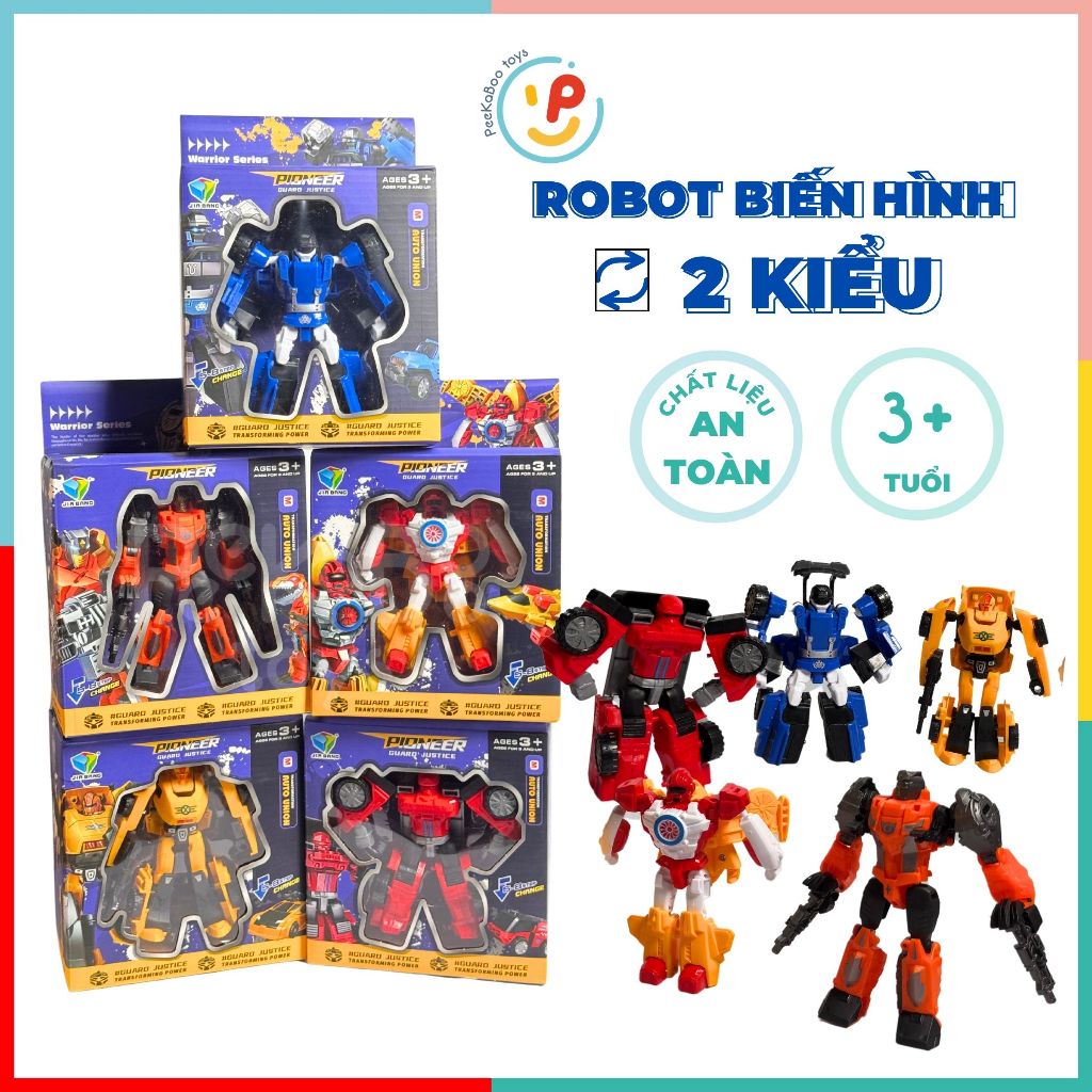 Hộp robot biến hình các loại xe Pioneer Guard Justice 788-75 peekabootoys