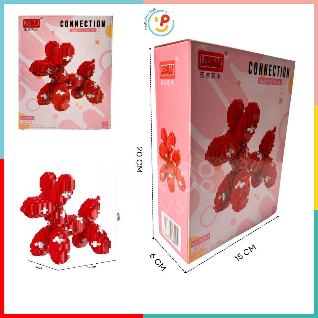Đồ chơi xếp hình 3D hình chú chó nhiều màu 68552