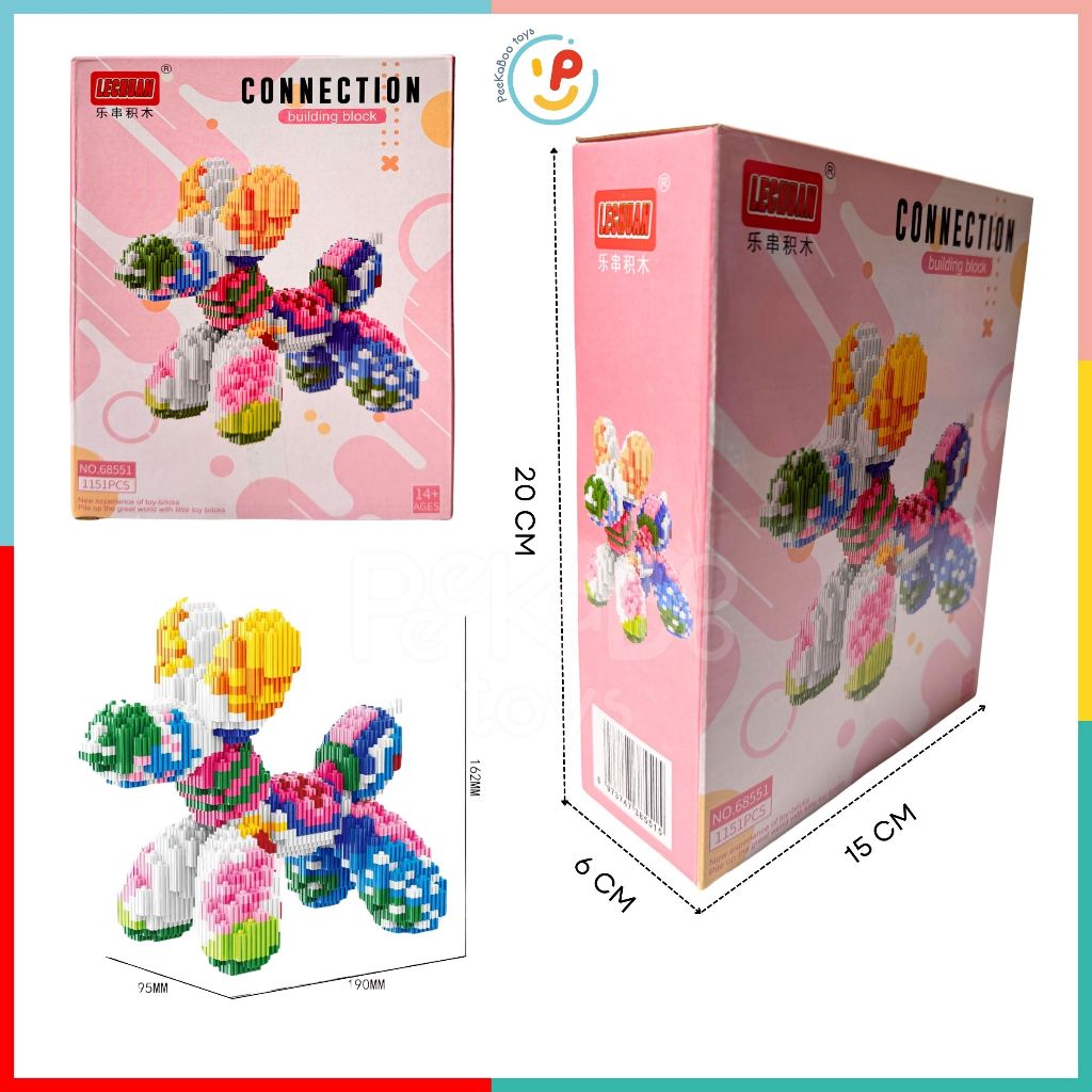 Đồ chơi xếp hình 3D hình chú chó nhiều màu 68552