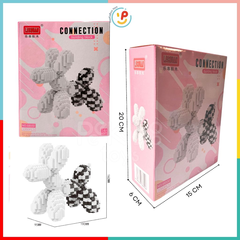 Đồ chơi xếp hình 3D hình chú chó nhiều màu 68552