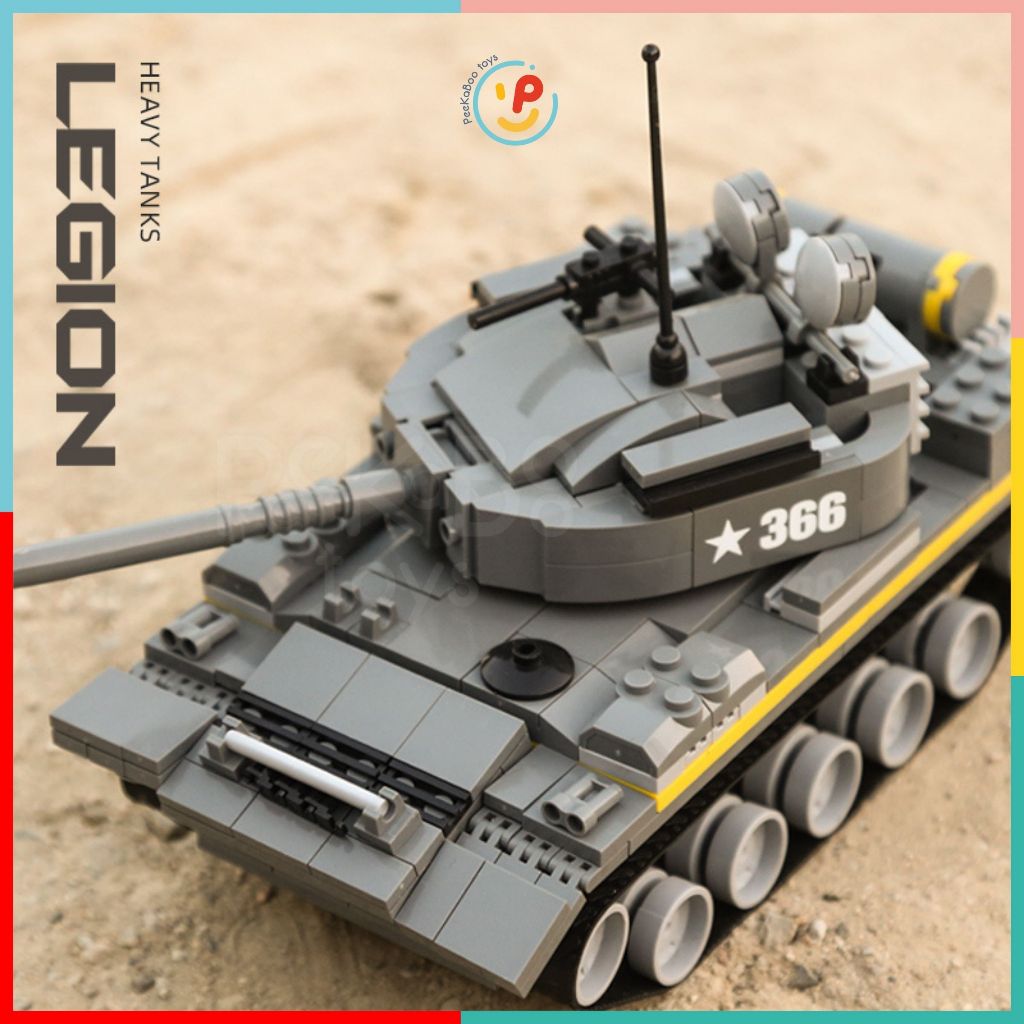 Đồ chơi xếp hình lắp ráp Xe tăng chiến đấu Super Legion 346 mảnh 3660 PeeKaPaw Toys