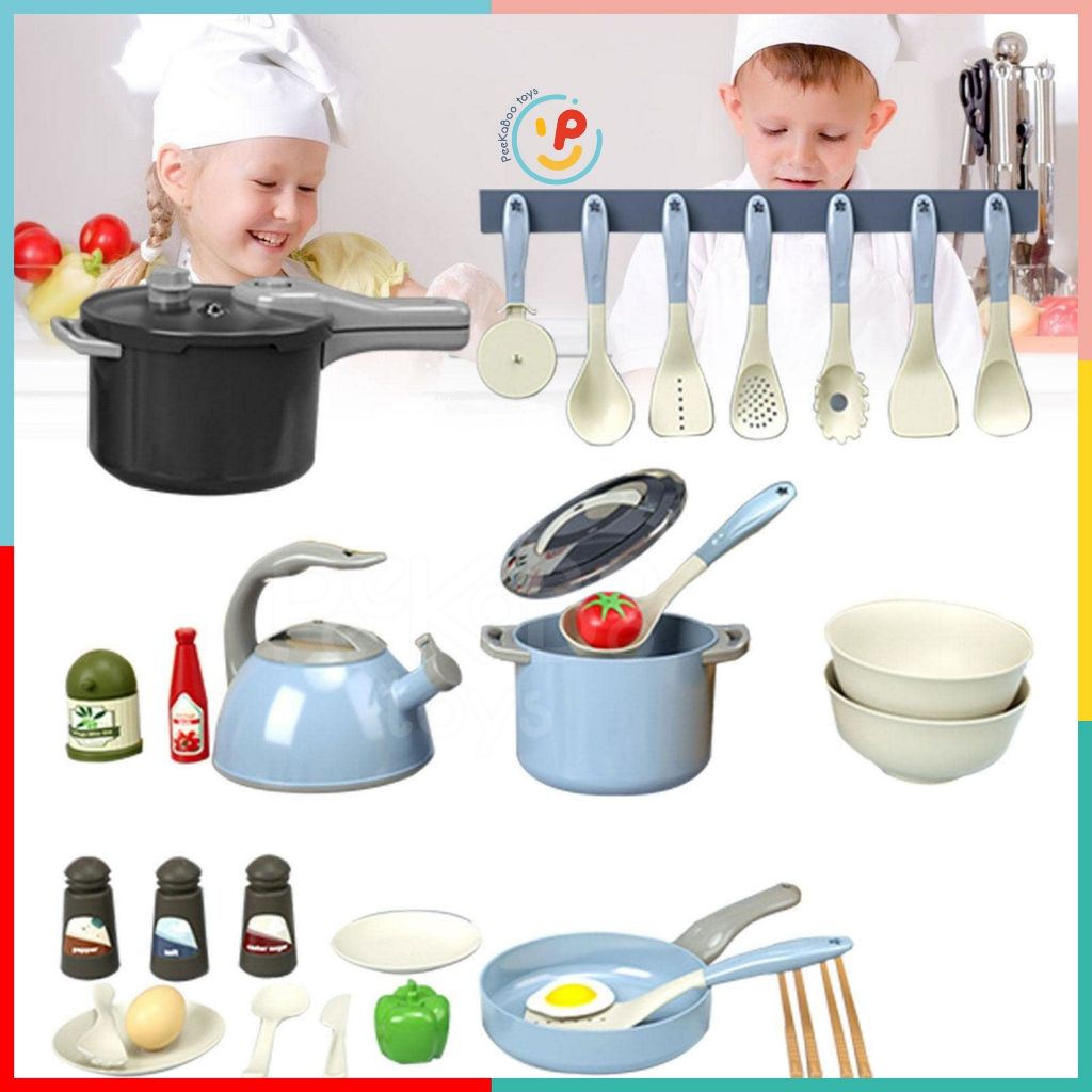 Đồ chơi nấu ăn 32 chi tiết dụng cụ nhà bếp chất liệu cao cấp 218-9 peekabootoys