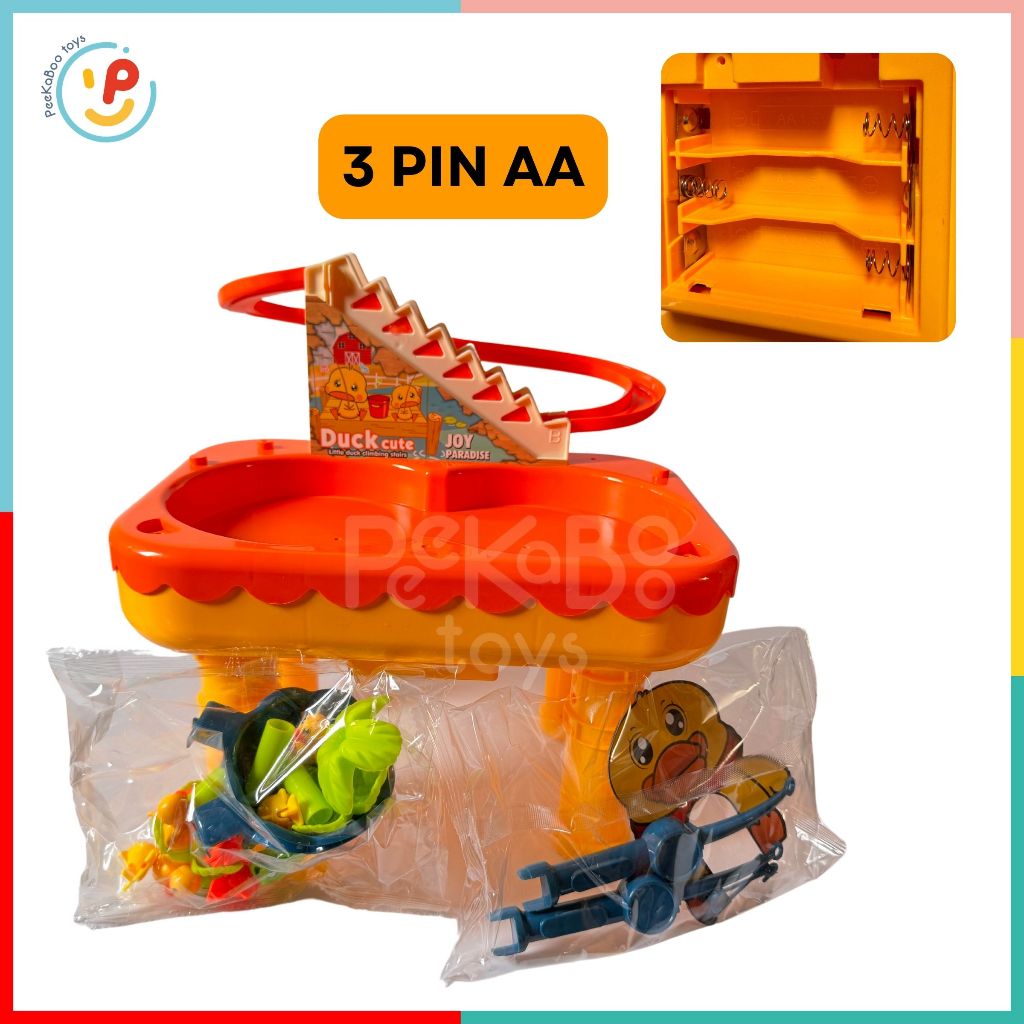 Đồ chơi hồ câu cá nam châm có cầu trượt chú vịt leo thang 7721 PeeKaPaw Toys