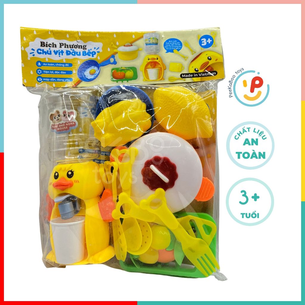 Đồ chơi nhà bếp Chú Vịt đầu bếp thương hiệu Bích Phương Peekapaw Toys
