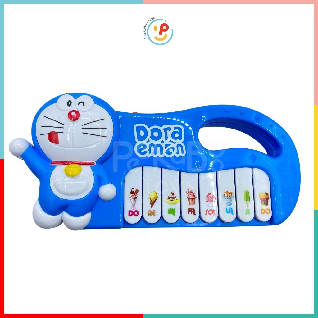 Bộ 3 món đàn organ đàn guitar điện thoại dùng pin CÓ ÂM THANH Doremon 1232