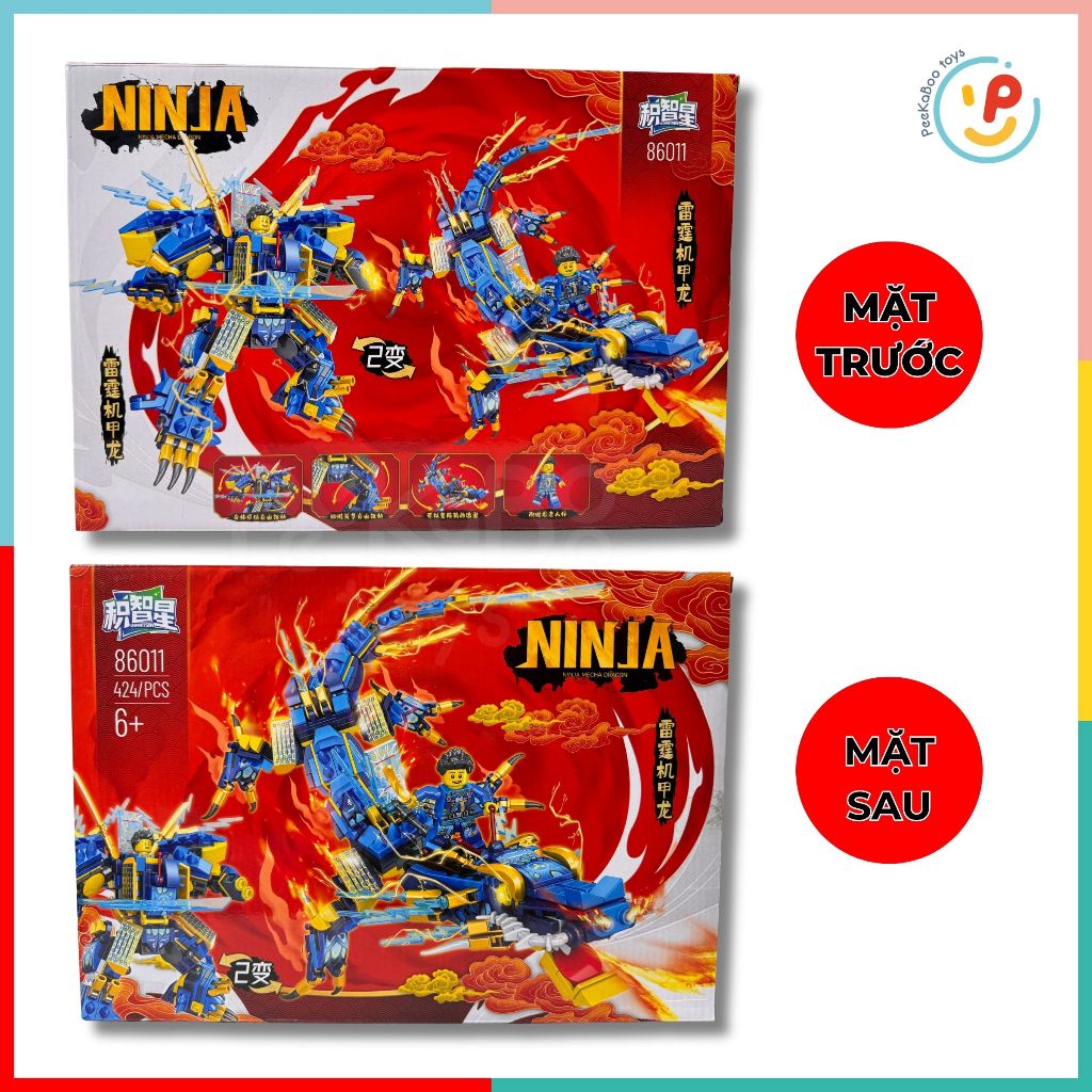 Hộp xếp hình lắp ráp NINJA 424 mảnh 86110