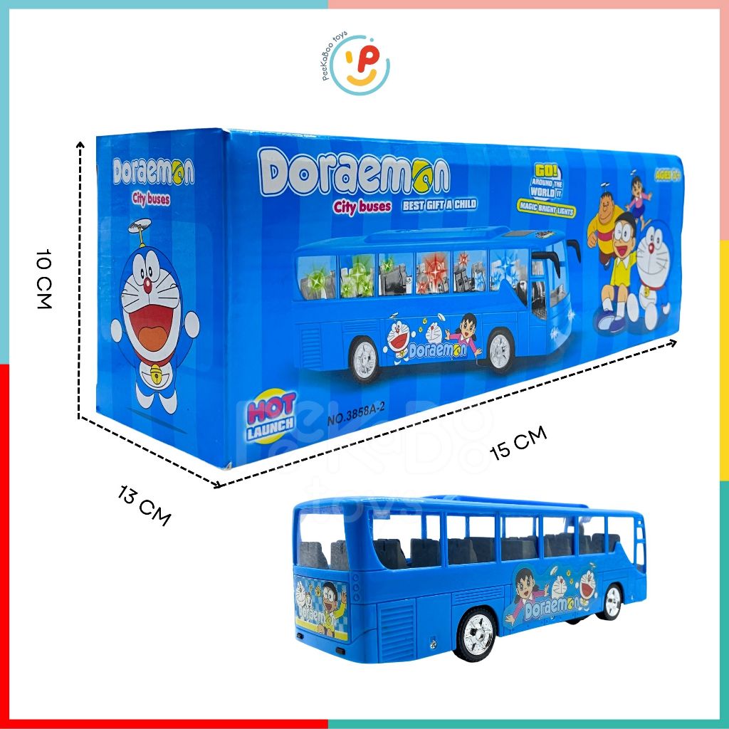Đồ chơi xe buýt dùng pin có âm thanh và đèn 3858A-2 PeeKaPaw Toys