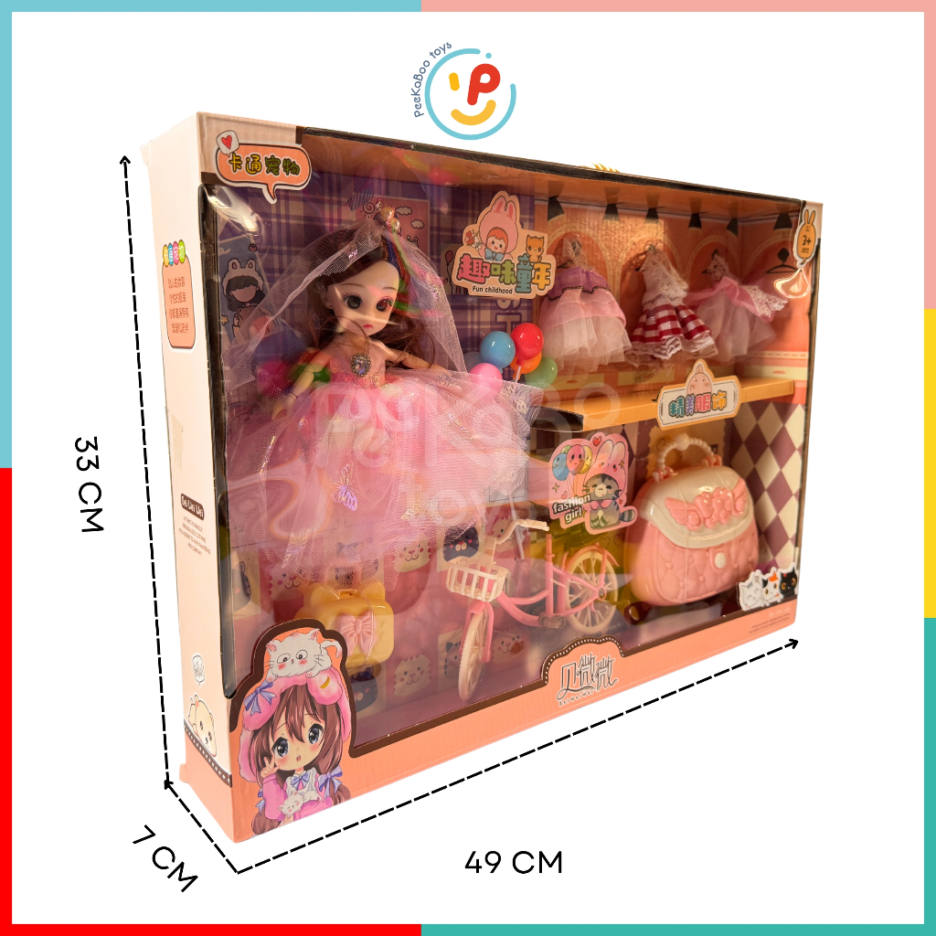 Hộp búp bê và phụ kiện dễ thương 49cm cho bé gái LH125