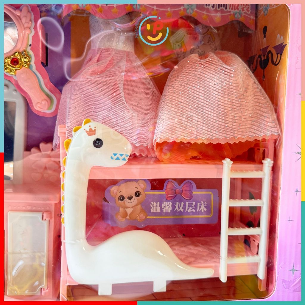 Hộp búp bê và phụ kiện dễ thương 65cm cho bé gái 998-21