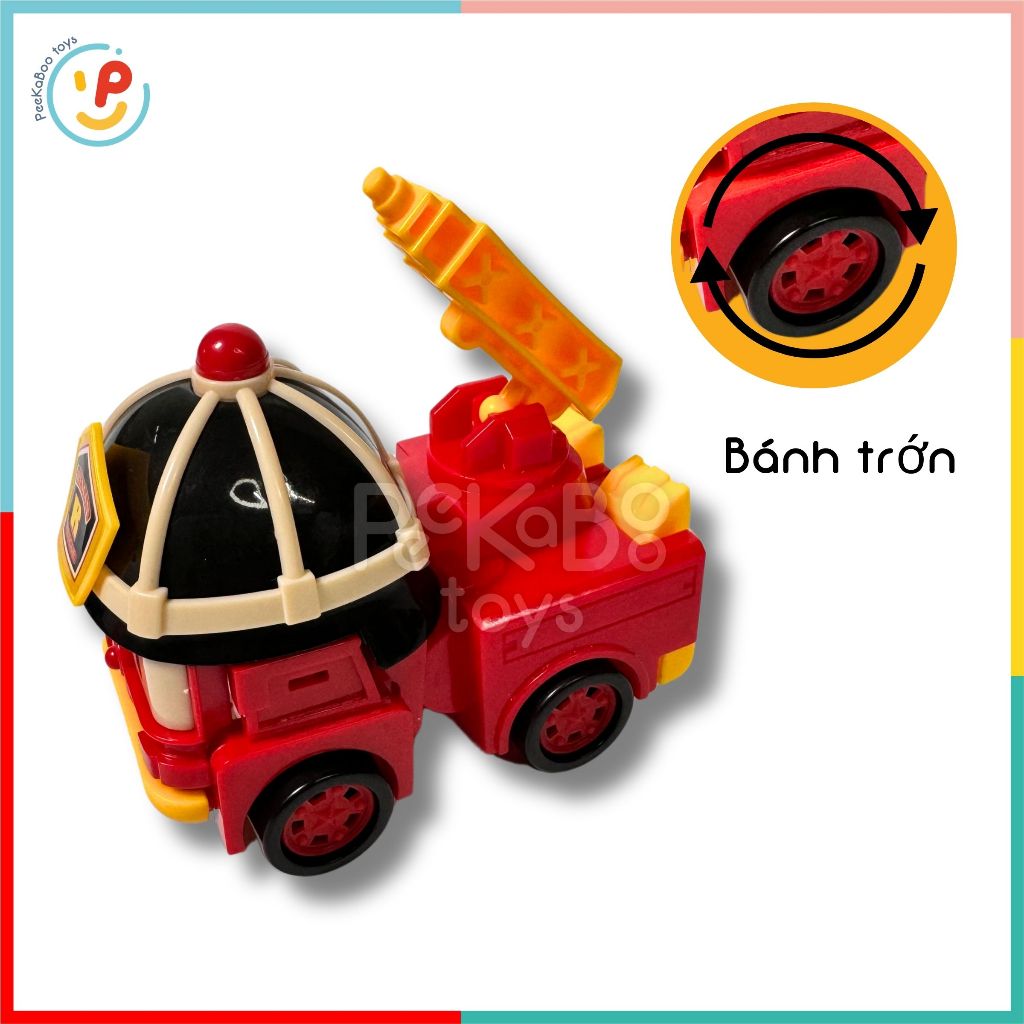 Hộp 4 xe Poli Robo Car chạy trớn 868-23 PeeKaPaw Toys