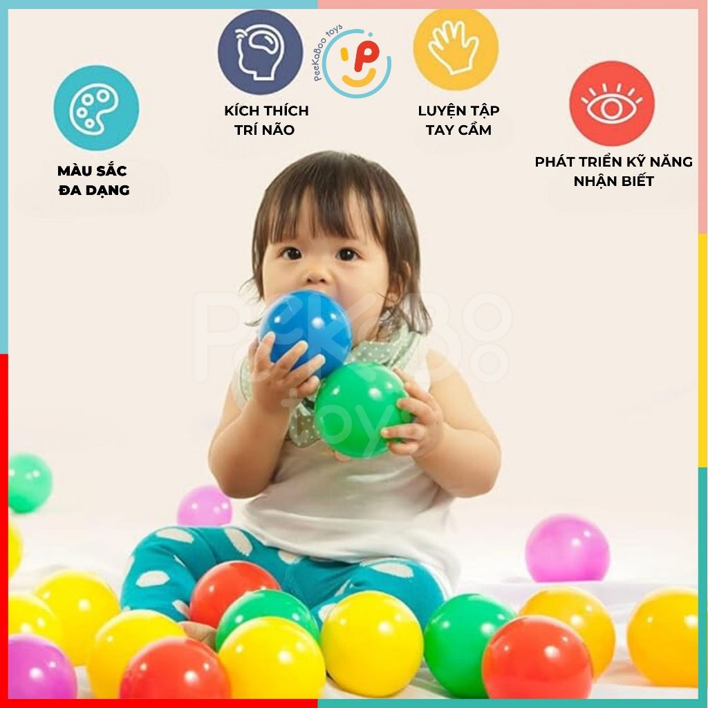 Túi bóng nhựa nhiều màu 10 trái 20 trái peekapaw toys