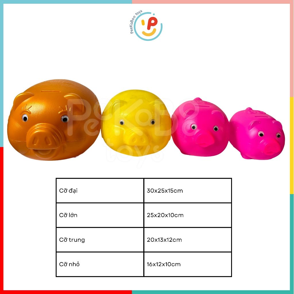 Ống heo nhựa cho bé tập tiết kiệm nhiều cỡ PeeKaPaw Toys