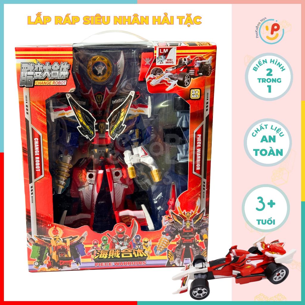 Hộp Robot lắp ráp biến hình Siêu Nhân Gao Hải Tặc 36cm 32912 peekabootoys