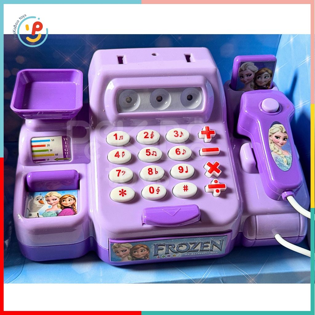 Đồ chơi siêu thị máy thu ngân bán hàng Frozen màu tím 5562 peekabootoys