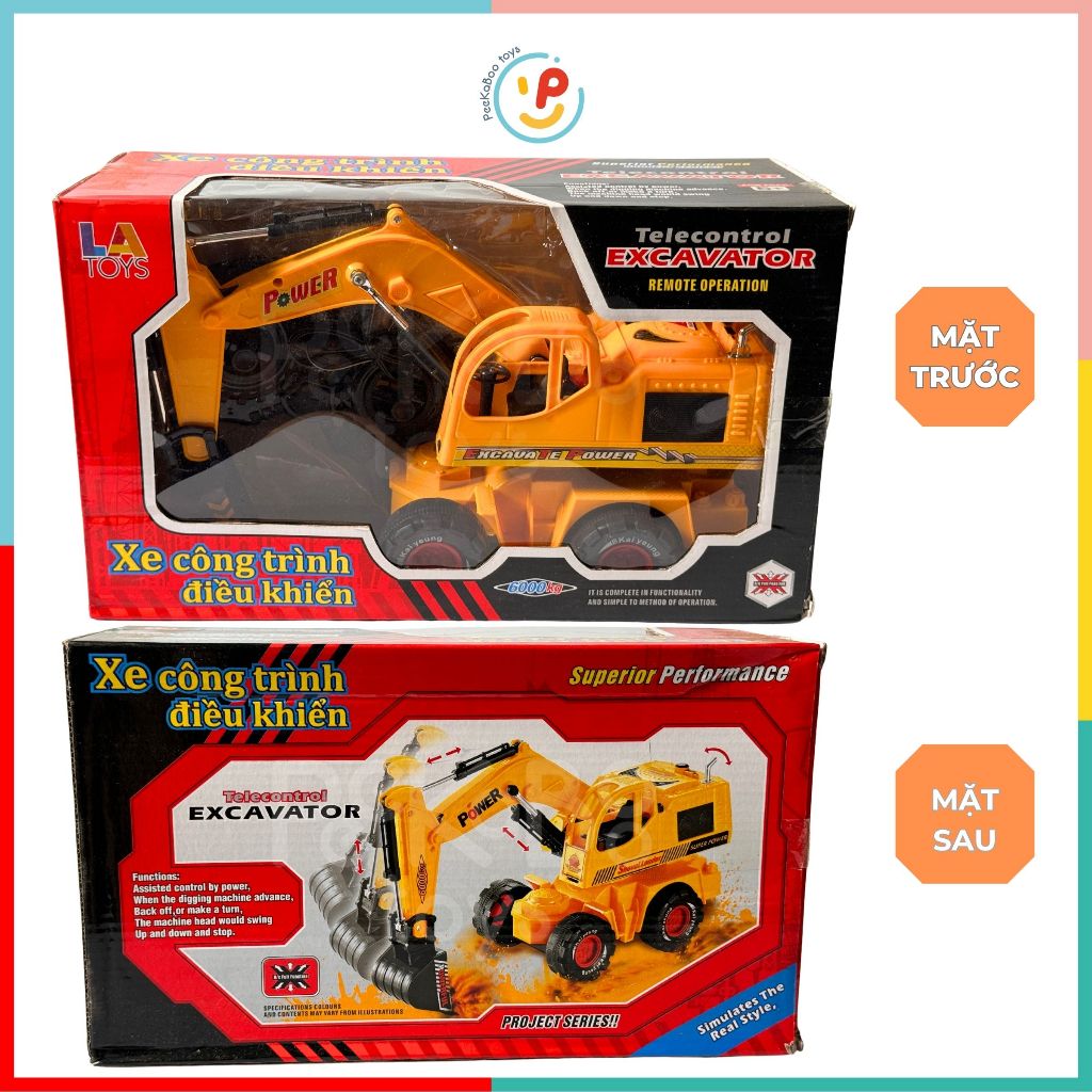 Xe cẩu công trình điều khiển dùng pin sạc 9988 Peekabootoys