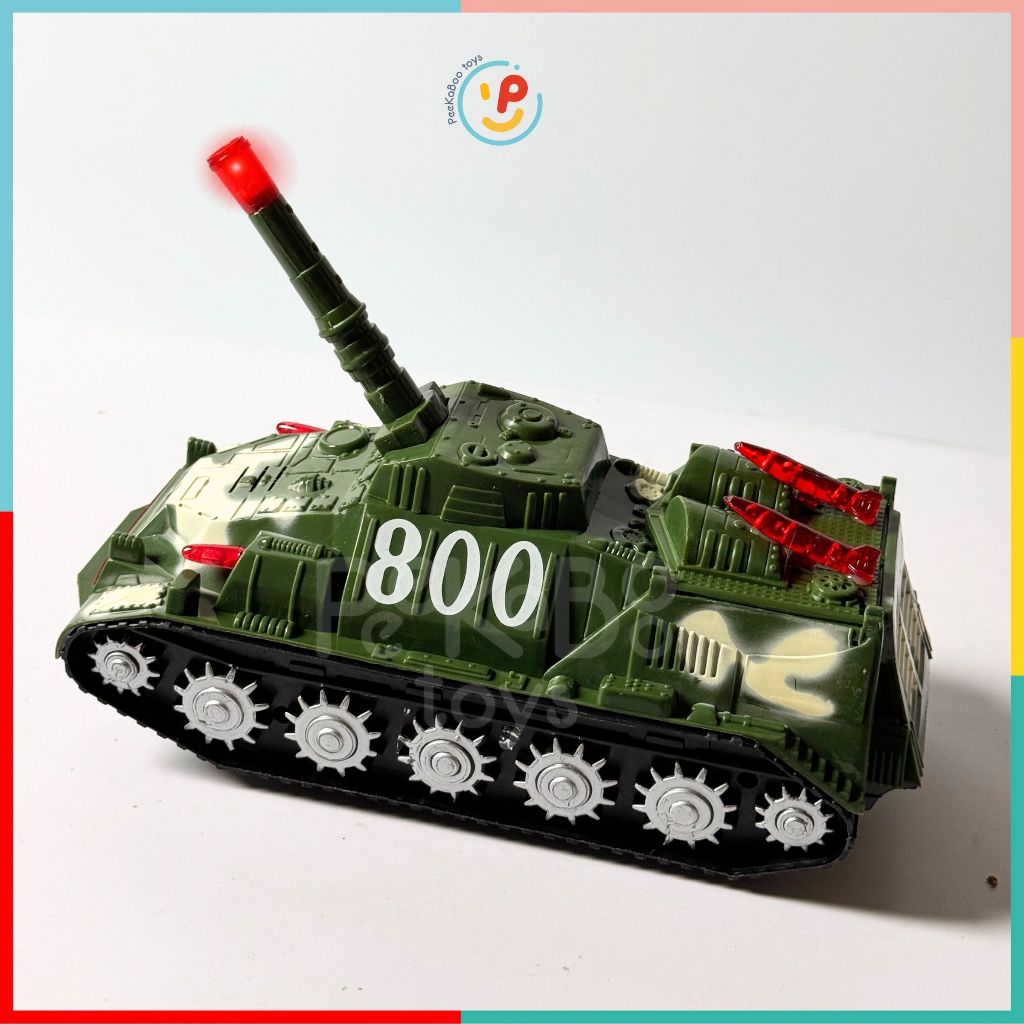 Xe tăng bánh xích dùng pin có âm thanh 800 Peekabootoys