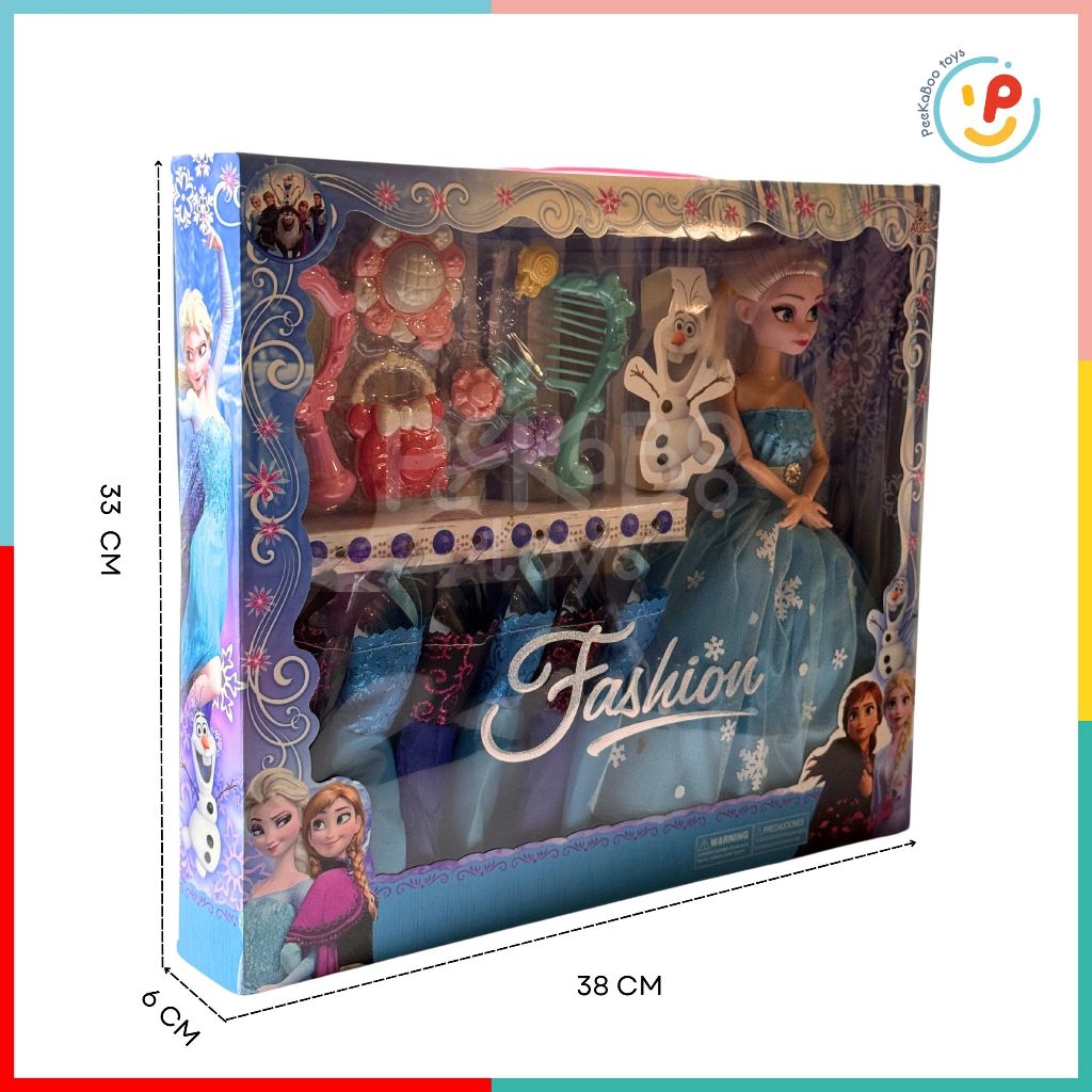 Búp bê công chúa Elsa và phụ kiện hộp vuông 38cm 1929 PeeKaPaw Toys