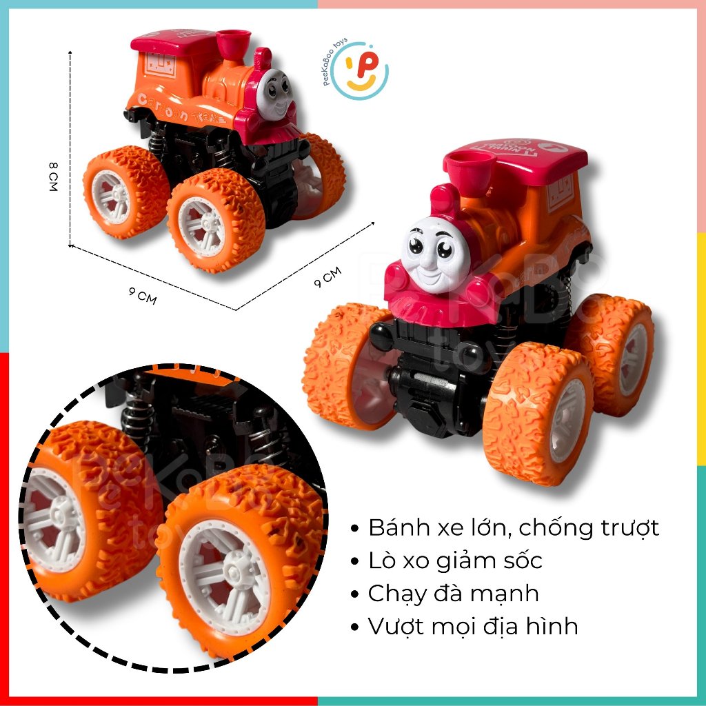 Xe địa hình leo núi chạy trớn mini nhiều màu sắc chất liệu cao cấp PeeKaPaw Toys