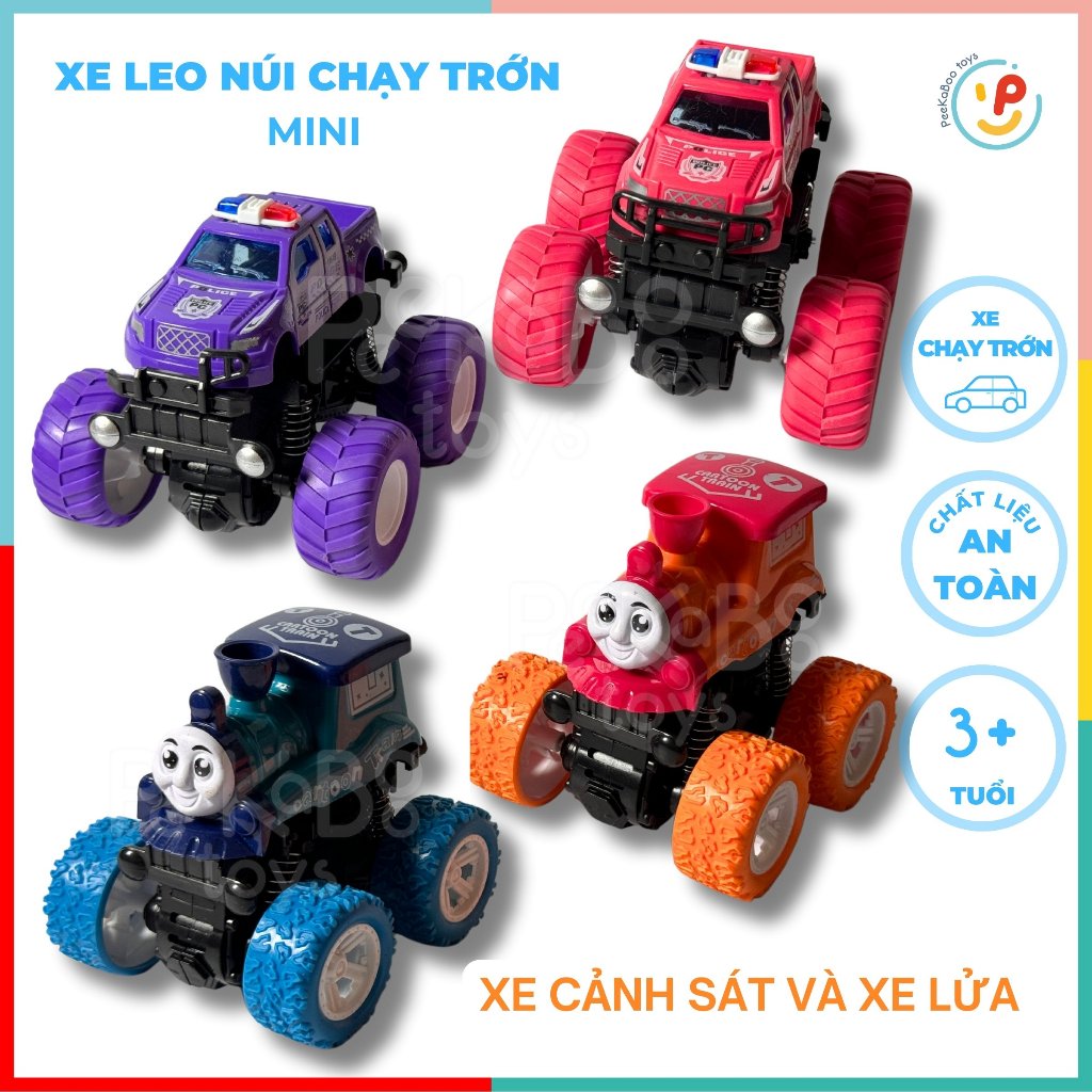 Xe địa hình leo núi chạy trớn mini nhiều màu sắc chất liệu cao cấp PeeKaPaw Toys