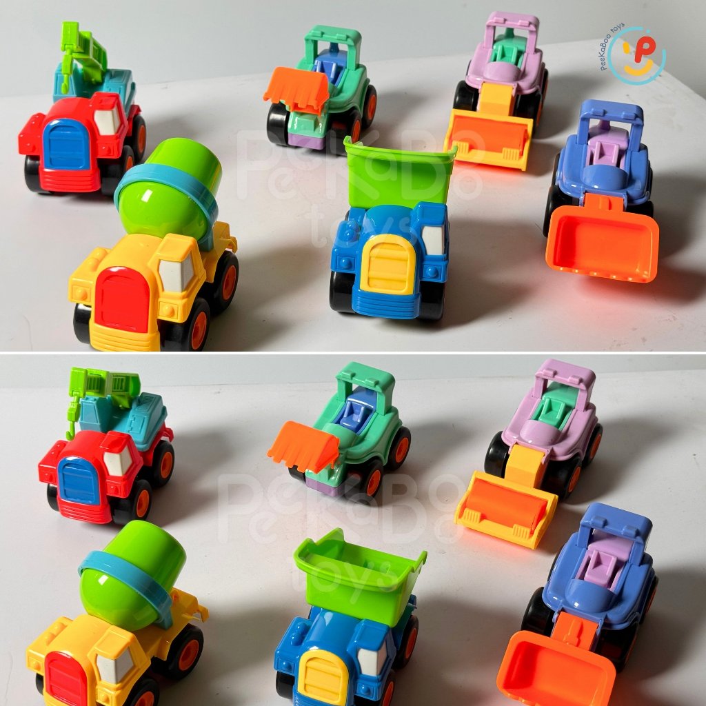 Xe công trình chạy trớn mini nhiều màu Peekabootoys