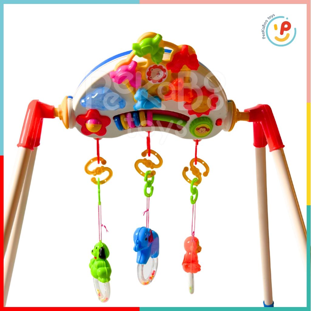 Túi Kệ chữ A đồ chơi cho trẻ sơ sinh có hộp nhạc xoay PeeKaPaw