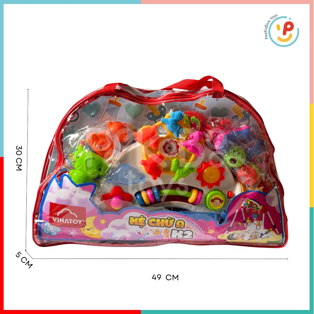 Túi Kệ chữ A đồ chơi cho trẻ sơ sinh có hộp nhạc xoay PeeKaPaw