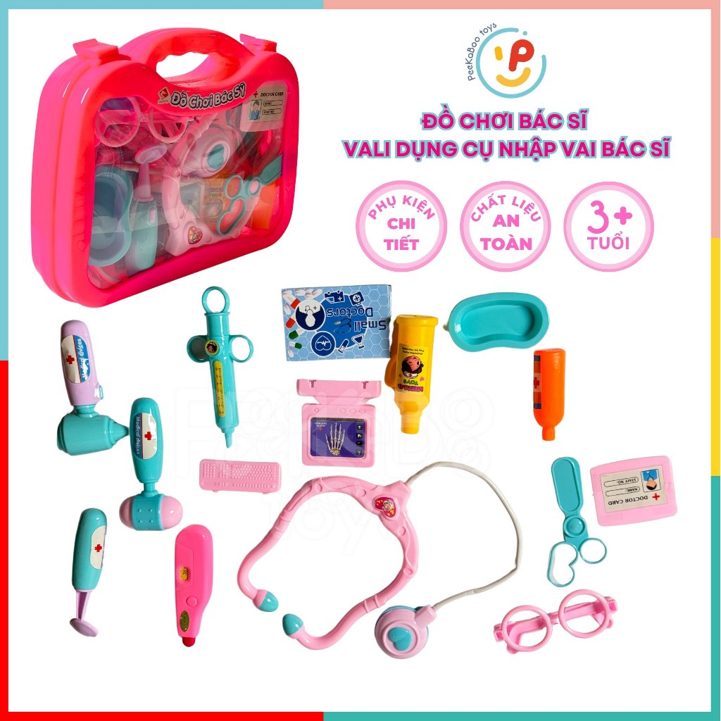 Đồ chơi bác sĩ vali dụng cụ nhập vai bác sĩ 502 PeeKaPaw