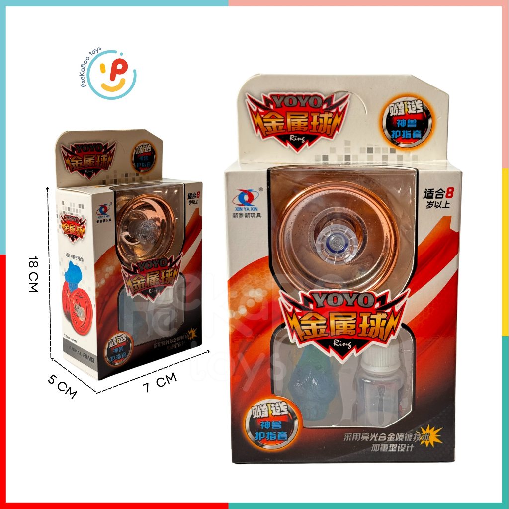 Đồ chơi con quay YoYo hợp kim nhẫn thú chuyên nghiệp tốc độ cao 9516 Peekabootoys