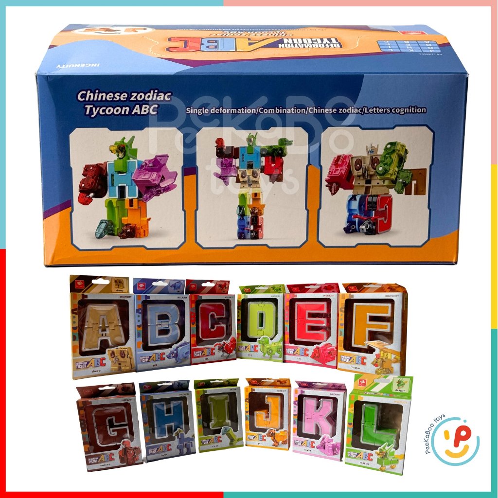 Hộp lắp ráp robot bằng 12 chữ cái Deformation Tycoon 395 Peekabootoys
