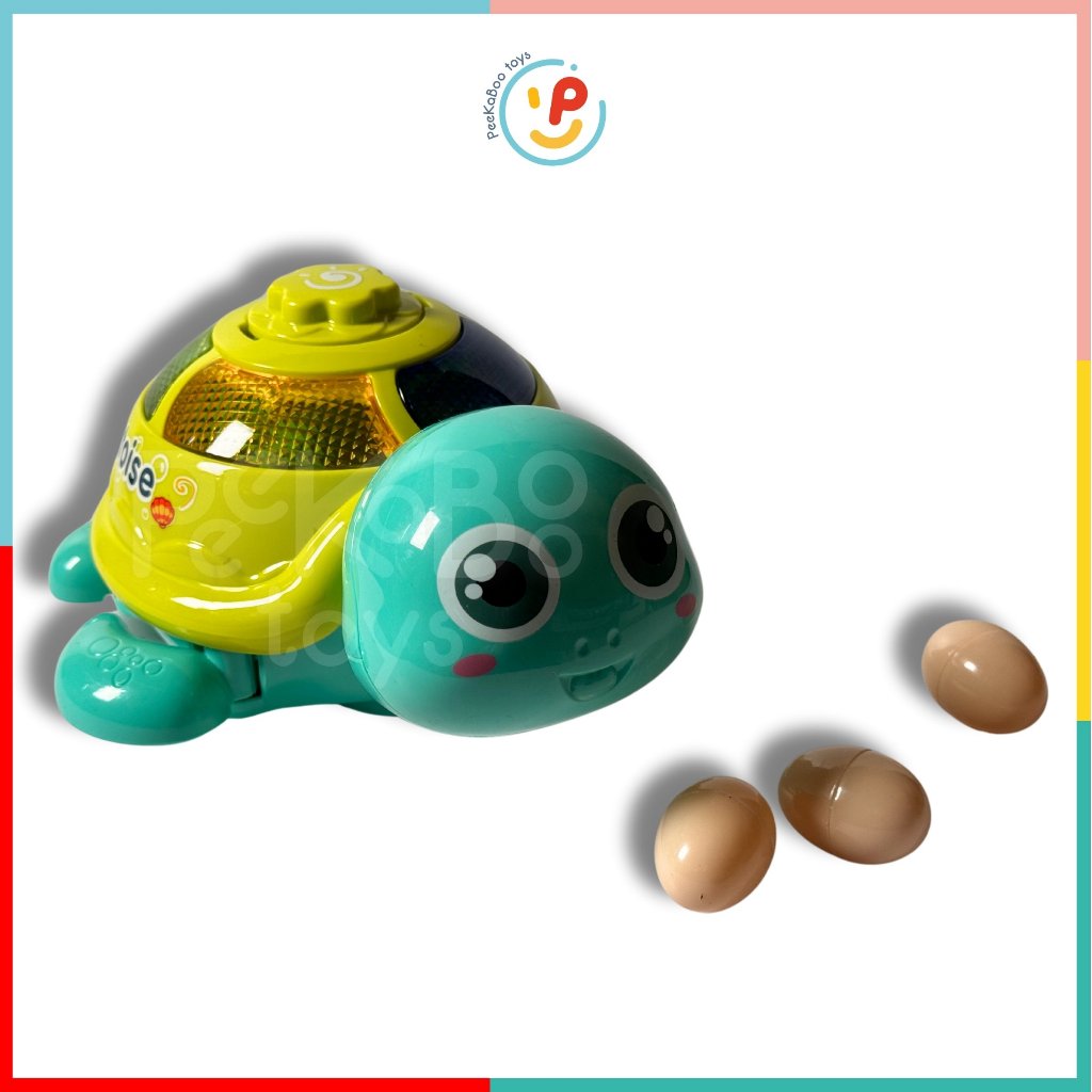 Đồ chơi hình chú rùa đẻ trứng có đèn và nhạc xoay vòng 0622 PeeKaPaw