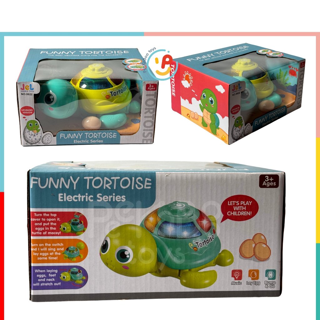 Đồ chơi hình chú rùa đẻ trứng có đèn và nhạc xoay vòng 0622 PeeKaPaw