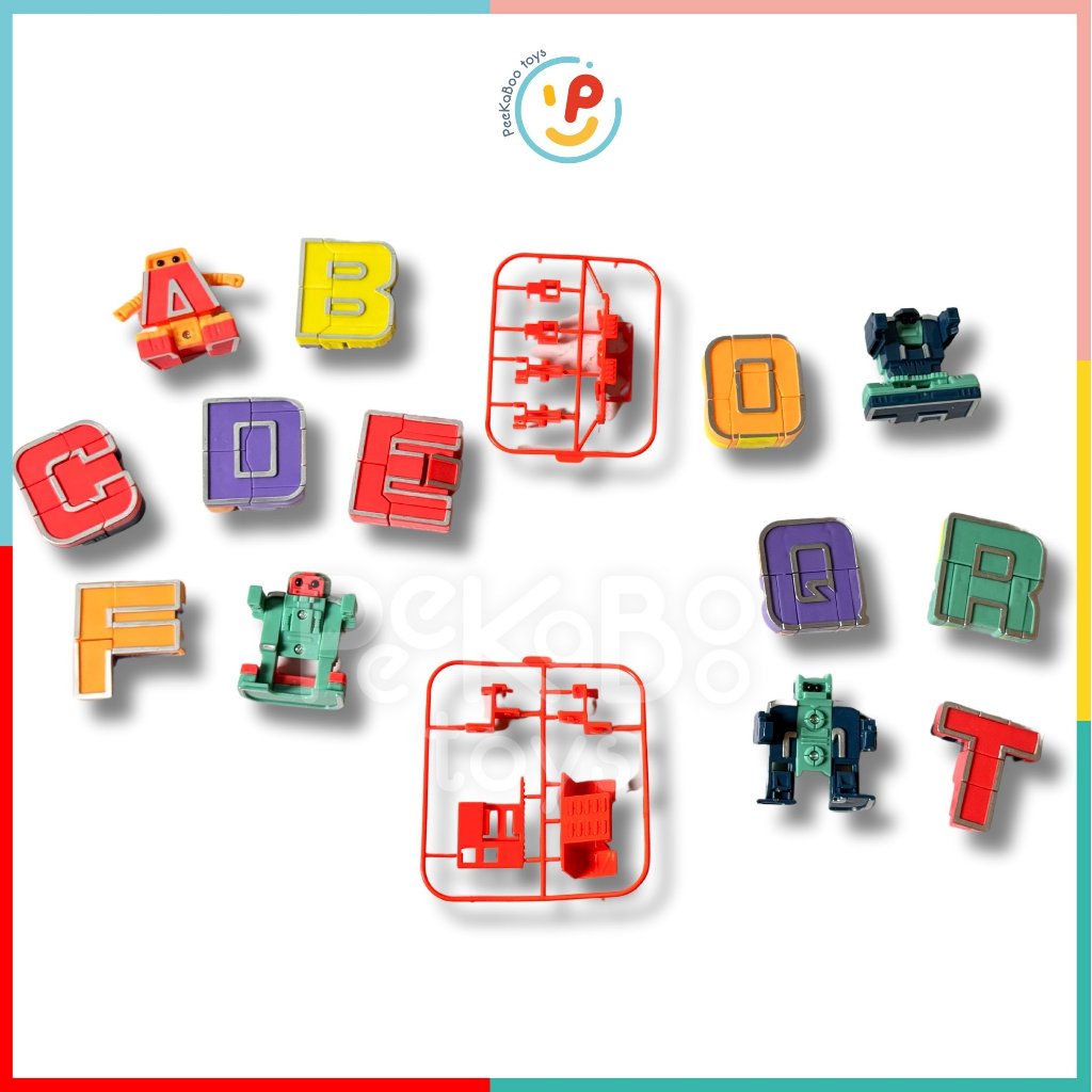 Hộp lắp ráp robot bằng 12 chữ cái Alphabet Bot Robot AB36 Peekabootoys
