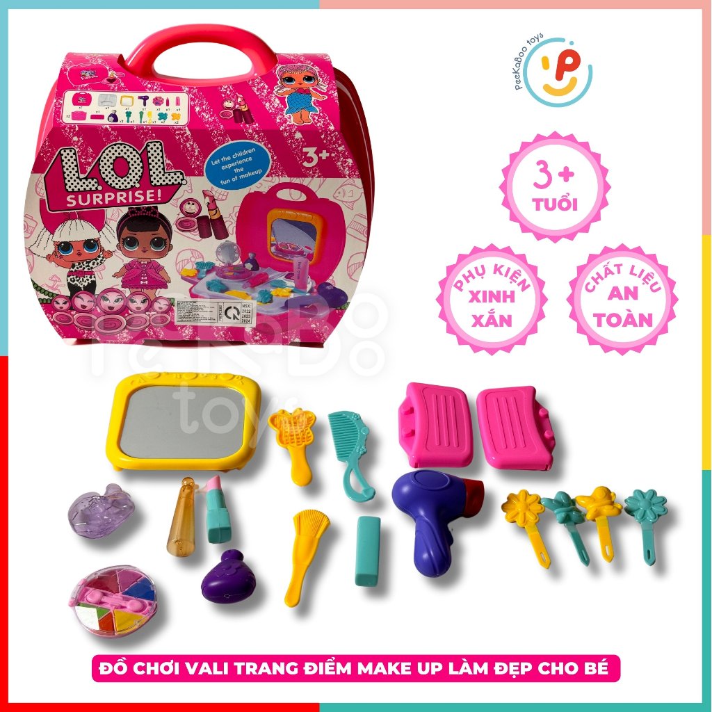 Đồ chơi vali trang điểm make up làm đẹp cho bé LOL 836 PeeKaPaw Toys
