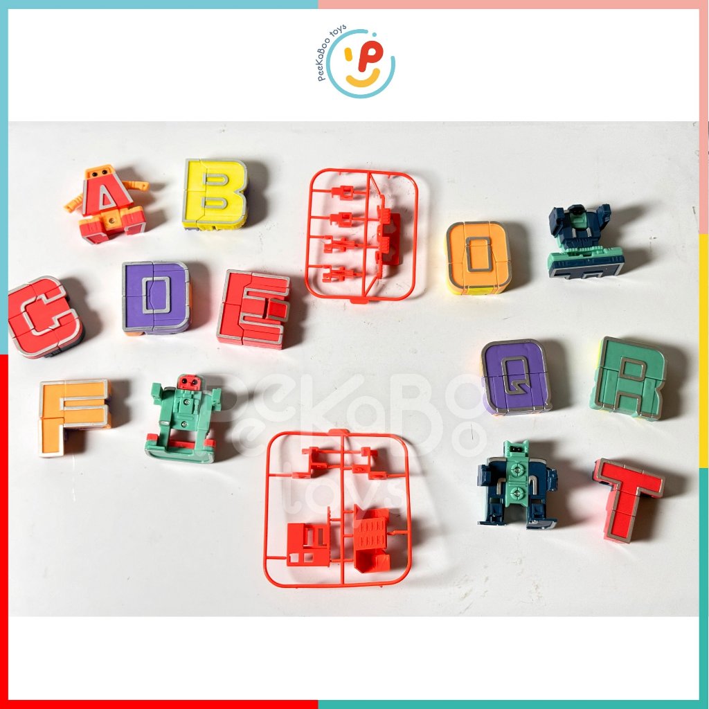 Hộp lắp ráp robot bằng 12 chữ cái Alphabet Bot Robot AB36 Peekabootoys