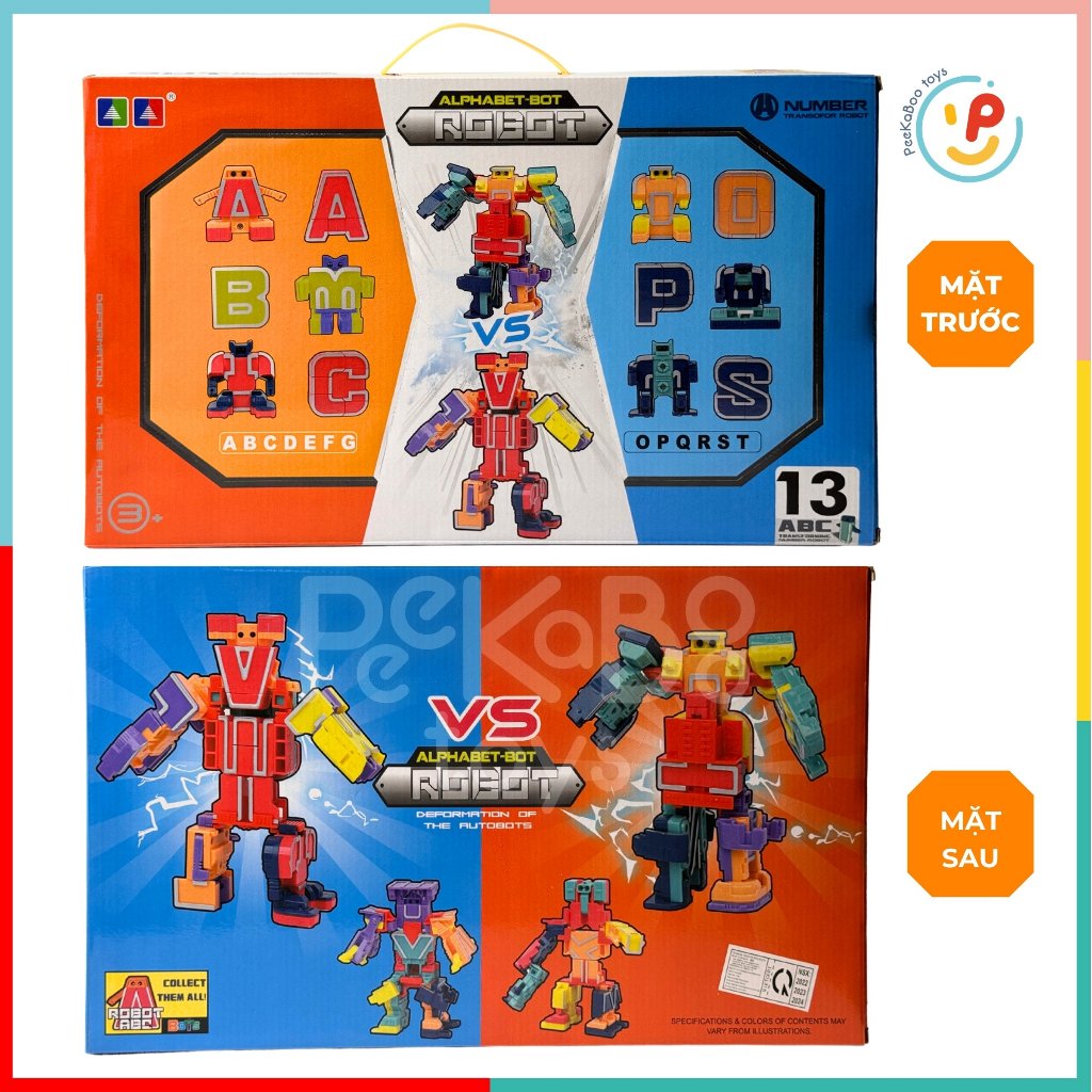 Hộp lắp ráp robot bằng 12 chữ cái Alphabet Bot Robot AB36 Peekabootoys