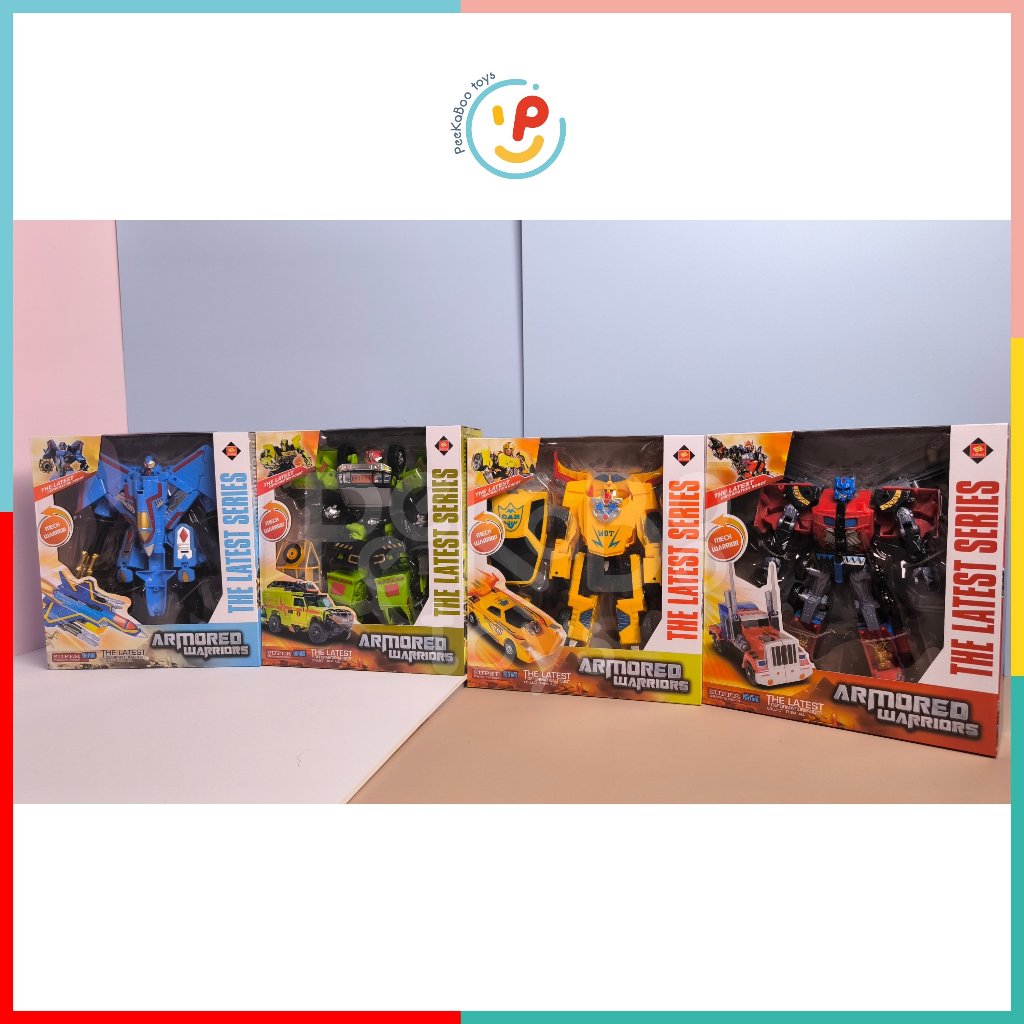Hộp lắp ráp Robot biến hình xe tải máy bay ARMORED WARRIORS 8001 peekabootoys