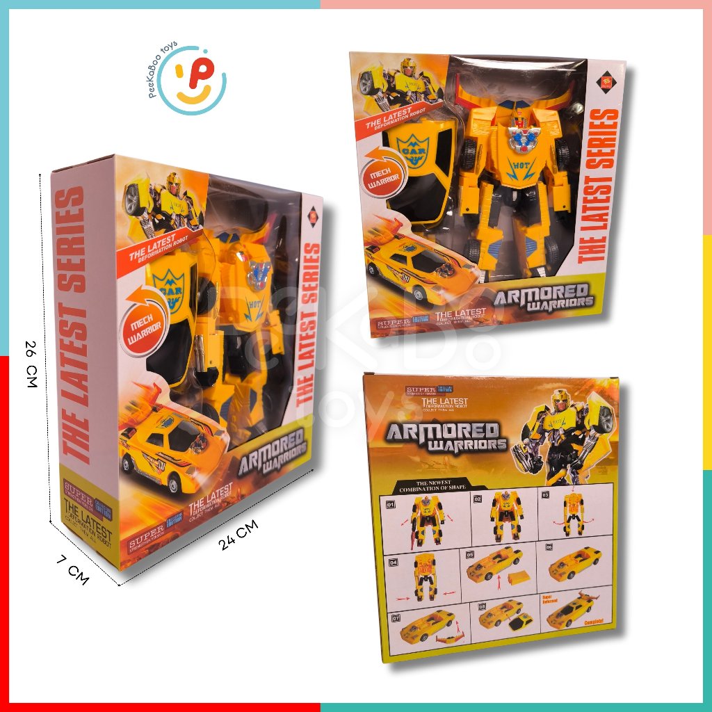 Hộp lắp ráp Robot biến hình xe tải máy bay ARMORED WARRIORS 8001 peekabootoys